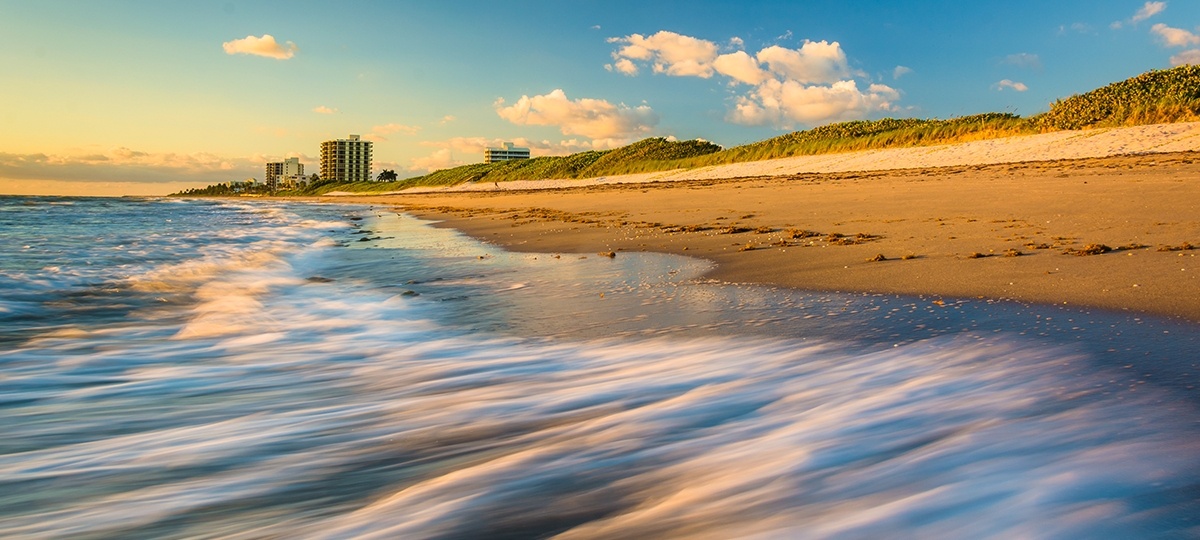 Beach at sunset