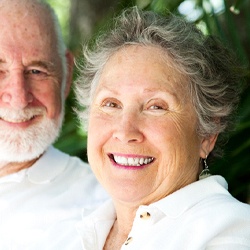 Older couple smiling together