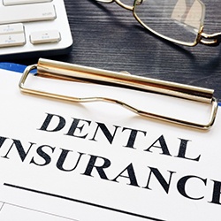 dental insurance form on table