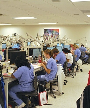 Group of dentists in a dental classroom