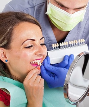 Woman preparing for veneers in Jupiter